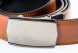 Reversible leather belt with easy fix buckle