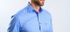 Blue Extra Slim Fit Shirt with White Pattern