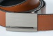 Reversible leather belt with easy fix buckle