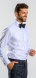 White formal Extra Slim Fit shirt with fine pattern