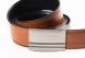 Reversible leather belt with easy fix buckle