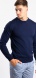 Dark blue cotton crewneck