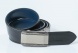 Reversible leather belt with easy fix buckle