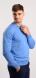 Blue cotton crewneck