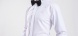 White Extra Slim Fit Tuxedo Shirt with fine striped structure