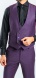 Purple Slim Fit suit with waistcoat