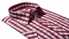 Red checkered Slim Fit short sleeved shirt