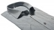 Grey linen Slim Fit short sleeved shirt