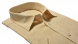 Yellow linen Slim Fit short sleeved shirt