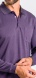 Purple cotton polo shirt with long sleeves