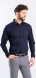 Dark Blue Patterned Stretch Extra Slim Fit non-iron shirt