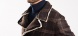 Checkered shearling jacket