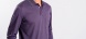 Purple cotton polo shirt with long sleeves