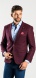 Burgundy patterned blazer