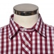 Red checkered Slim Fit short sleeved shirt