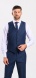 Dark blue Slim Fit Suit with Waistcoat