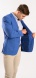 Royal blue blazer with linen