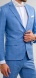 Light blue wedding Slim Fit suit with waistcoat