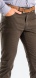 Brown trousers with rooster track pattern