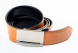 Reversible leather belt with easy fix buckle