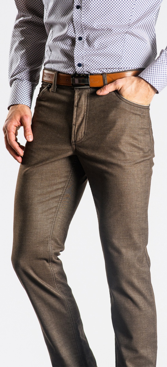 Brown five pocket trousers