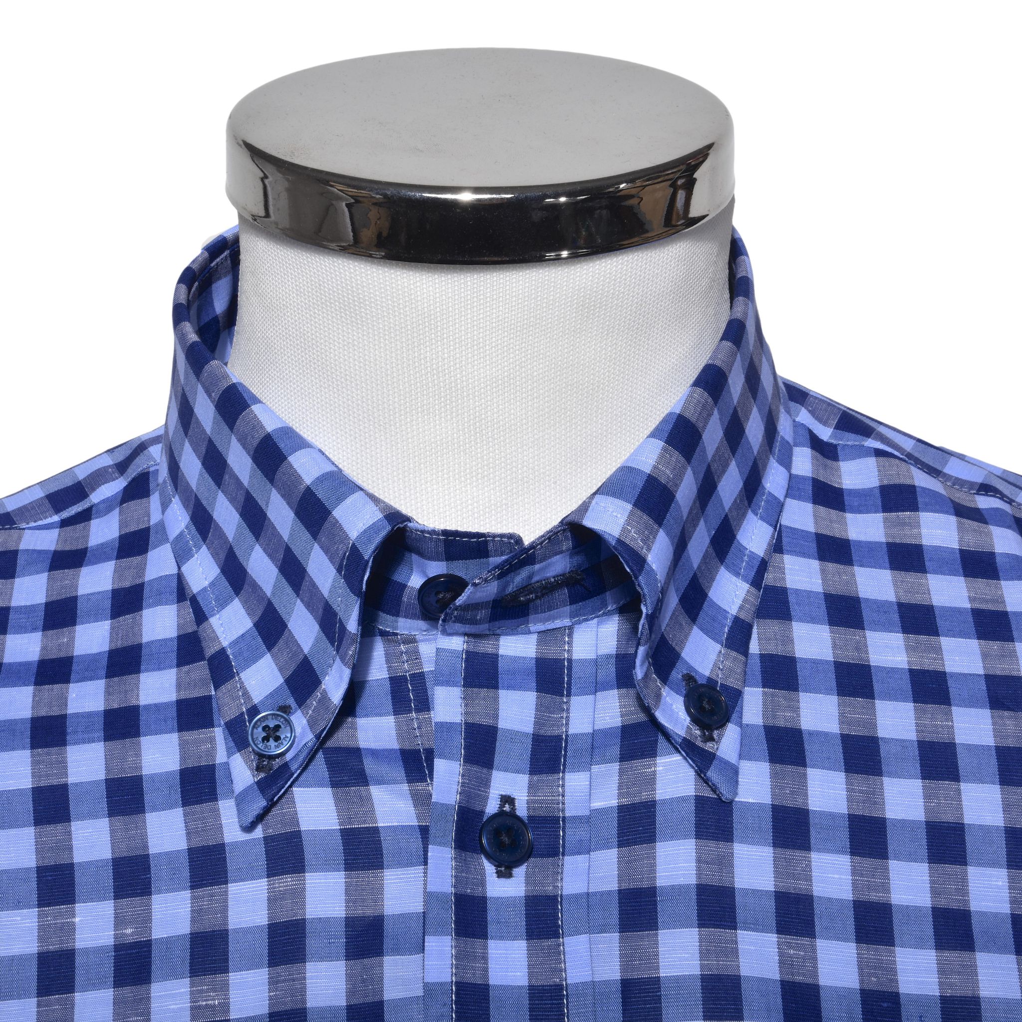 Blue Slim Fit short sleeved shirt - Short sleeved shirts - E-shop ...
