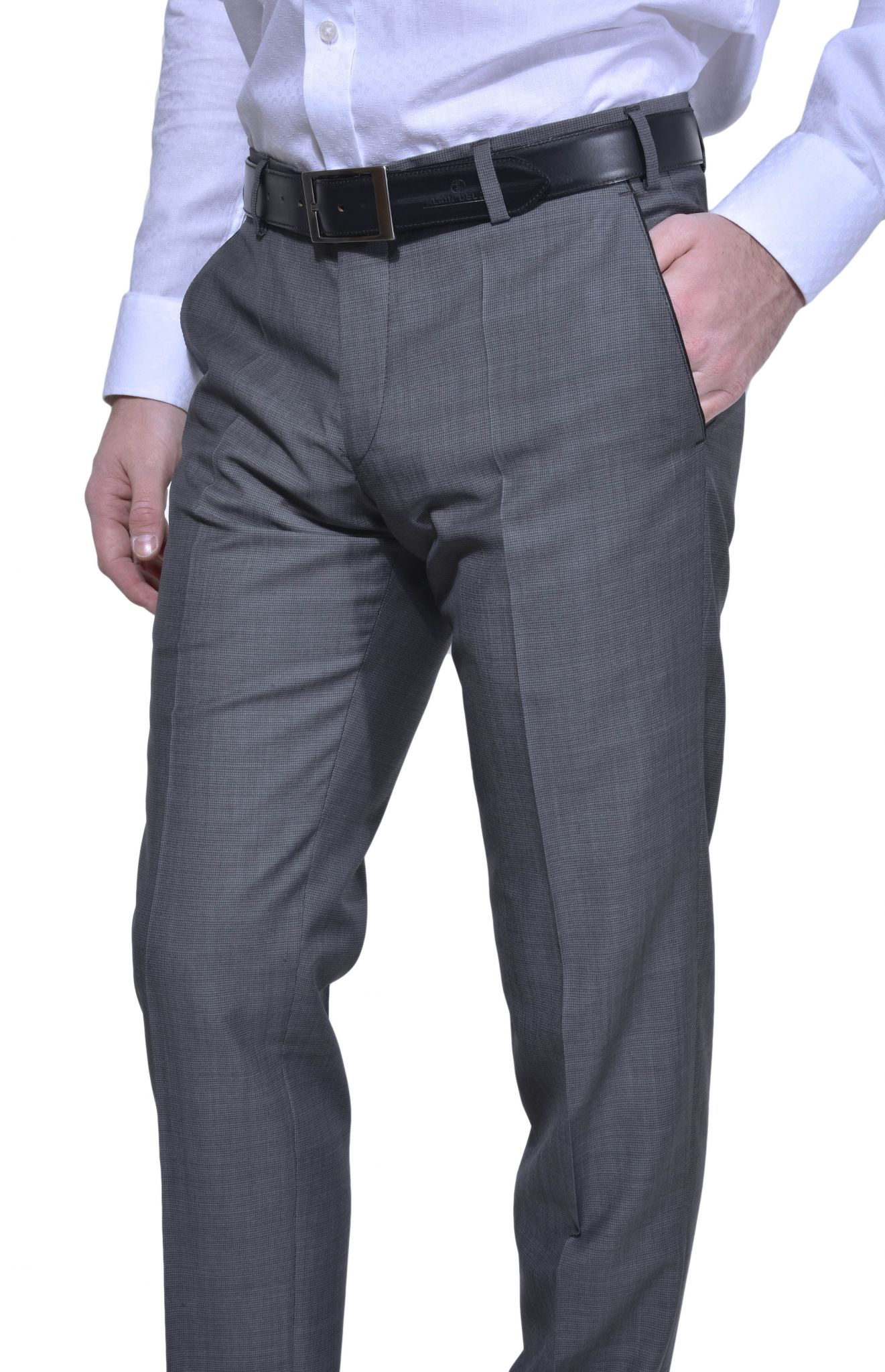 LIMITED EDITION grey wool trousers - Trousers - E-shop | alaindelon.co.uk