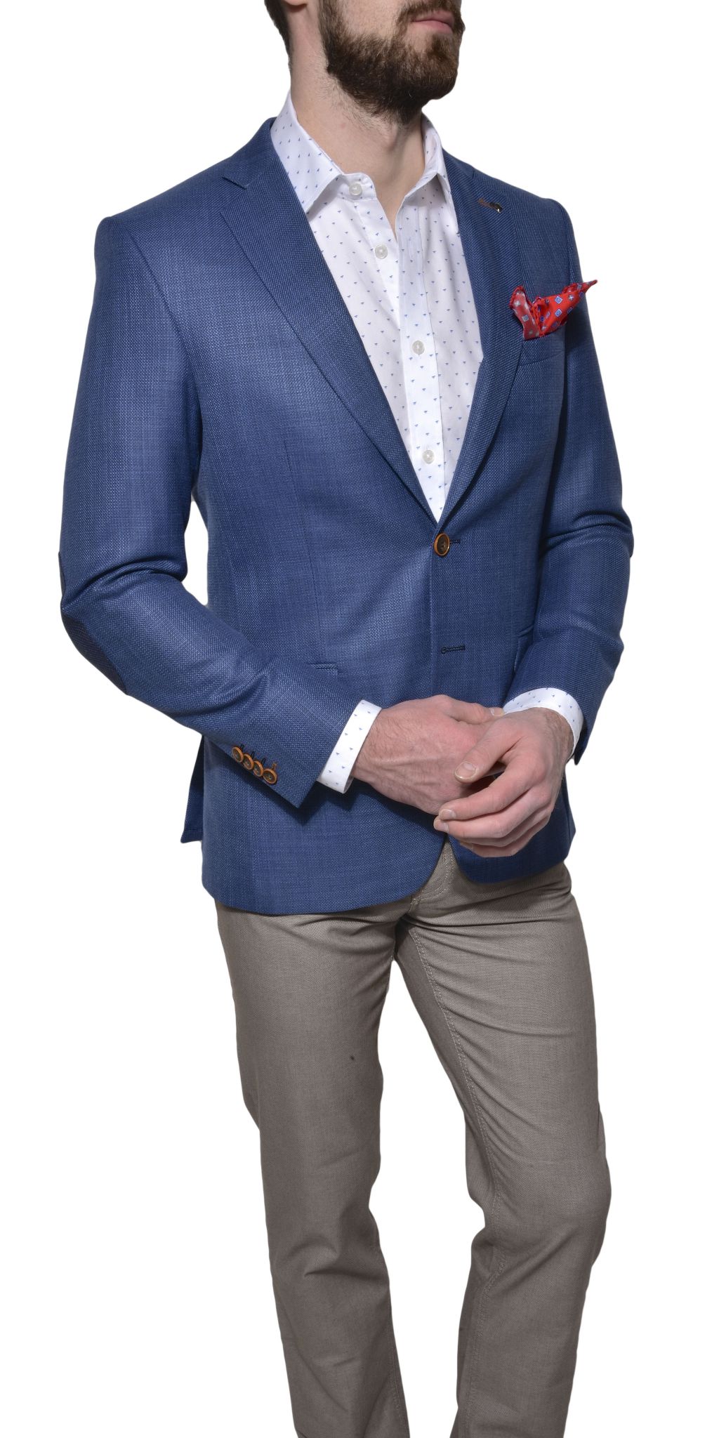 Blue linen blazer - Blazers - E-shop | alaindelon.co.uk