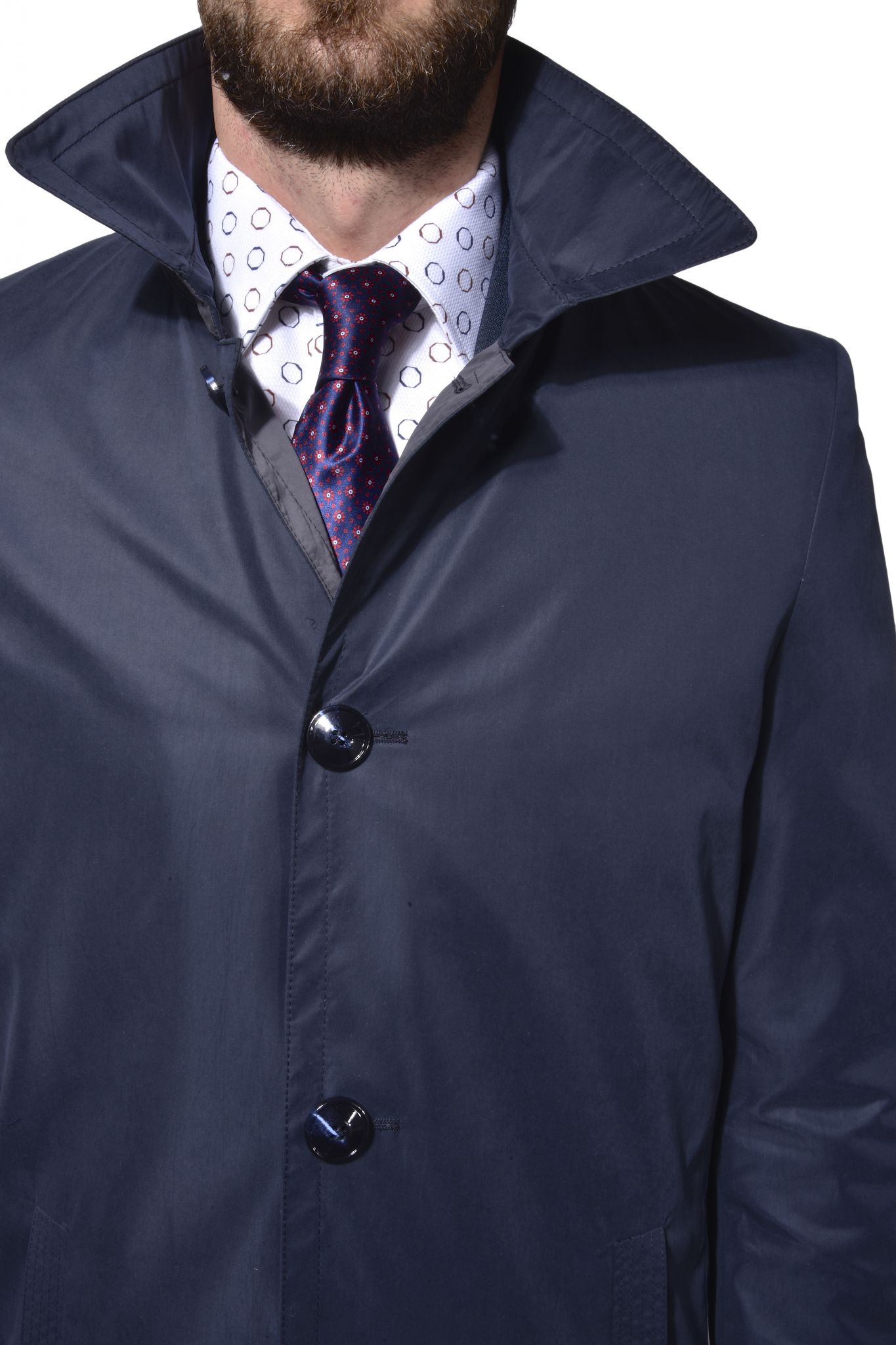 Dark blue trench coat - Outerwear - E-shop | alaindelon.co.uk