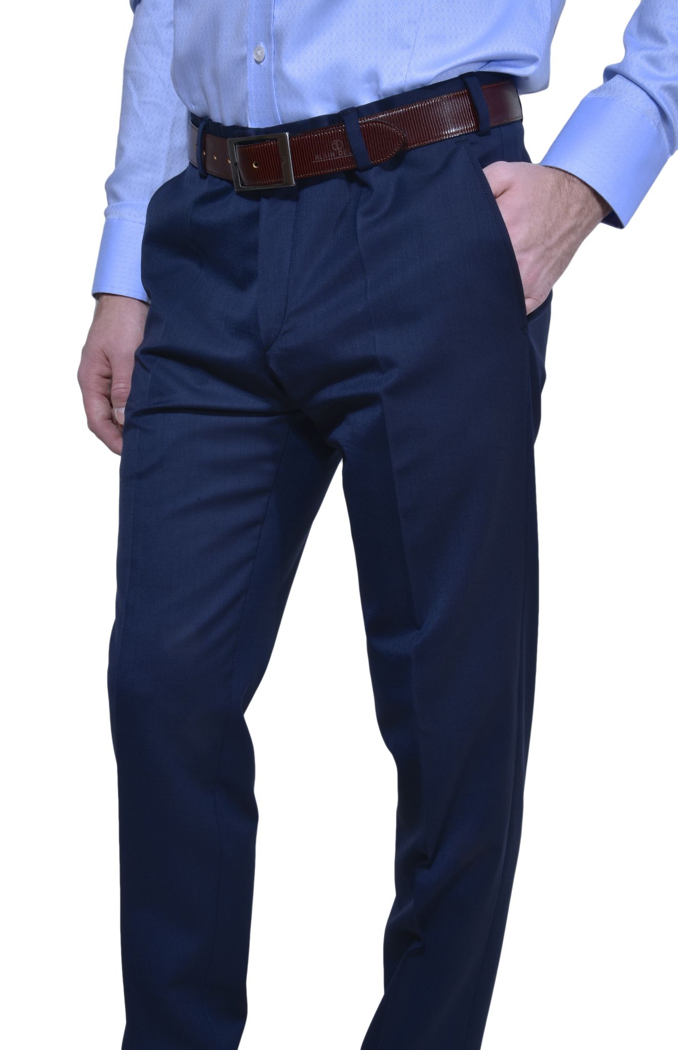 Dark blue suit pants - Trousers - E-shop | alaindelon.co.uk