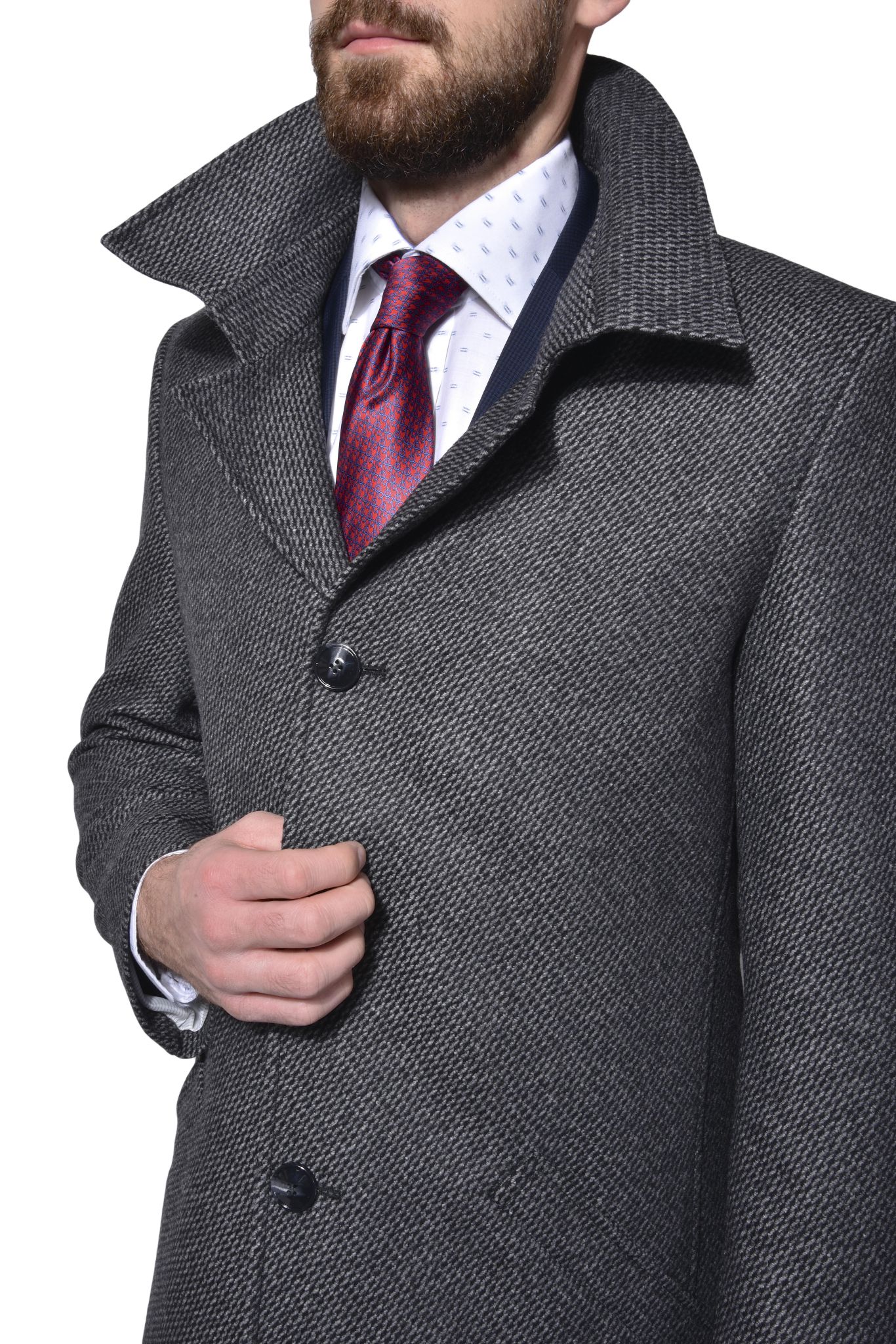 Grey overcoat - Outerwear - E-shop | alaindelon.co.uk